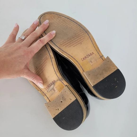 ZANZARA Courbet Cap Toe Casual Slip-on Loafers Oxford black Shoes for Men size 8 - Picture 8 of 14